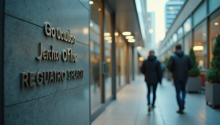 Eye-level view of a NAFDAC office building entrance with official signage