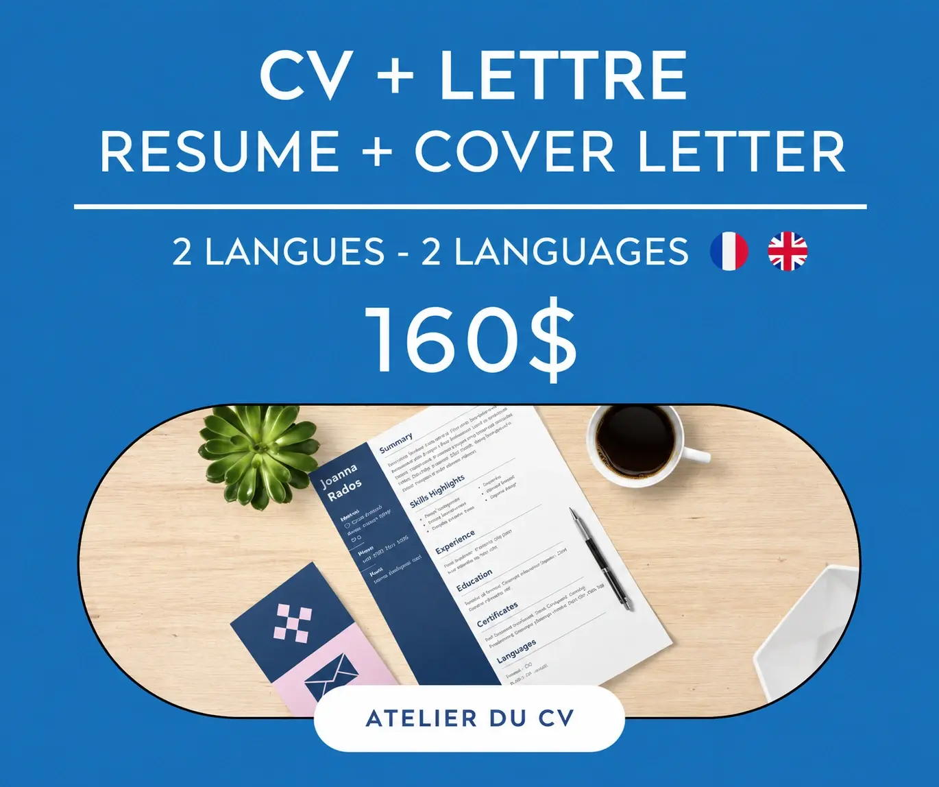 CV + Lettre (2 langues)