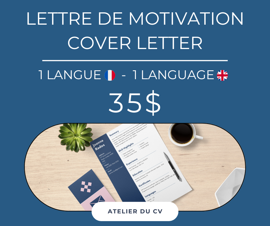 Cover Letter (1 language)