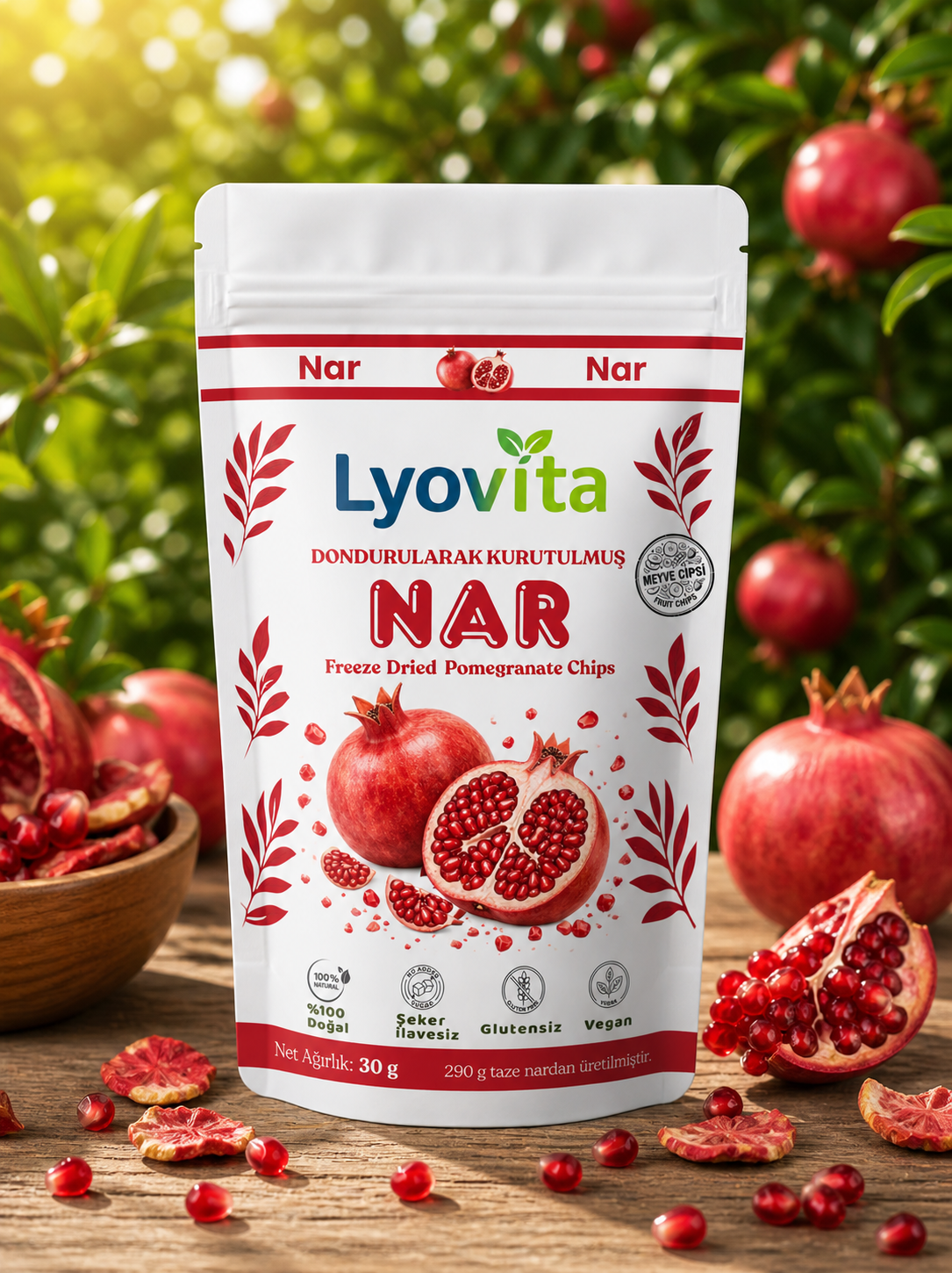 Nar - Dondurularak Kurutulmuş (Freeze Dried) - 30 g