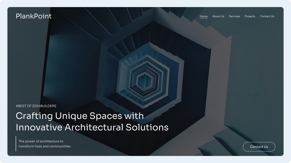 Architecture Firm Template, wix studio template, Home page