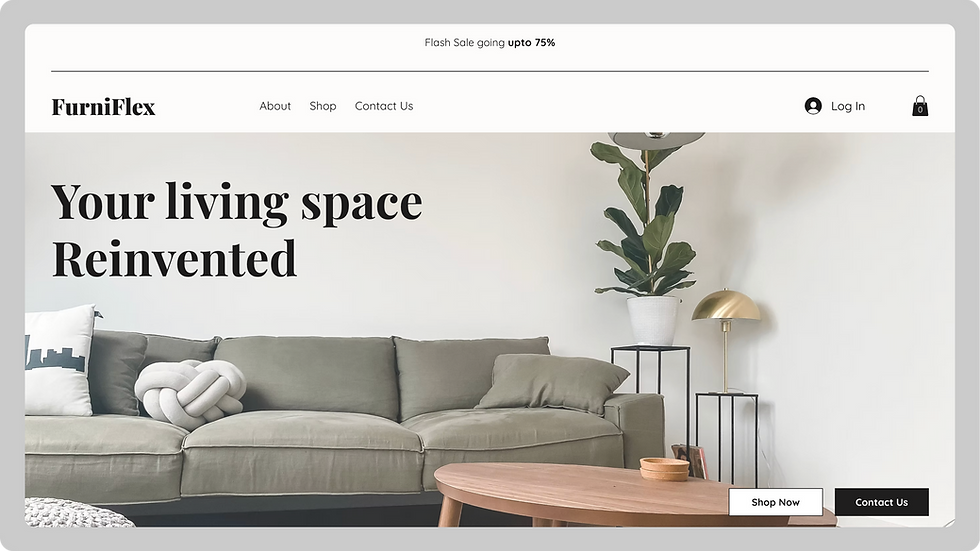 Furniture Store Template, wix studio template, Home page