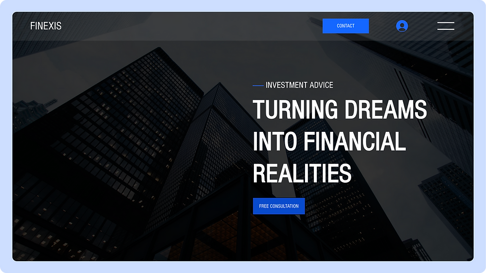 Financial Services Template, wix studio template, Home page