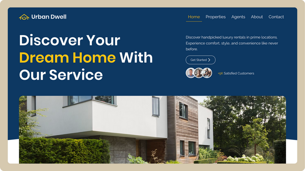 Real Estate Firm Template, wix studio template, Home page
