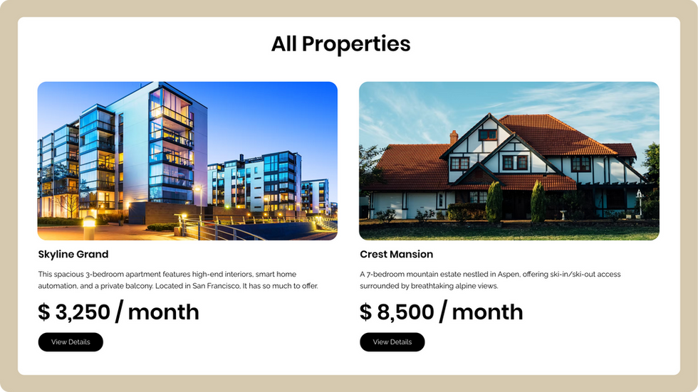 Real Estate Firm Template, wix studio template, Pricing Plan page