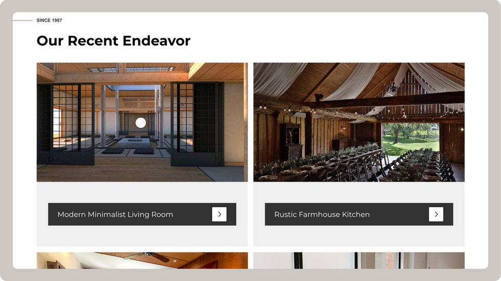 Architecture Studio Template, wix studio template, Projects page