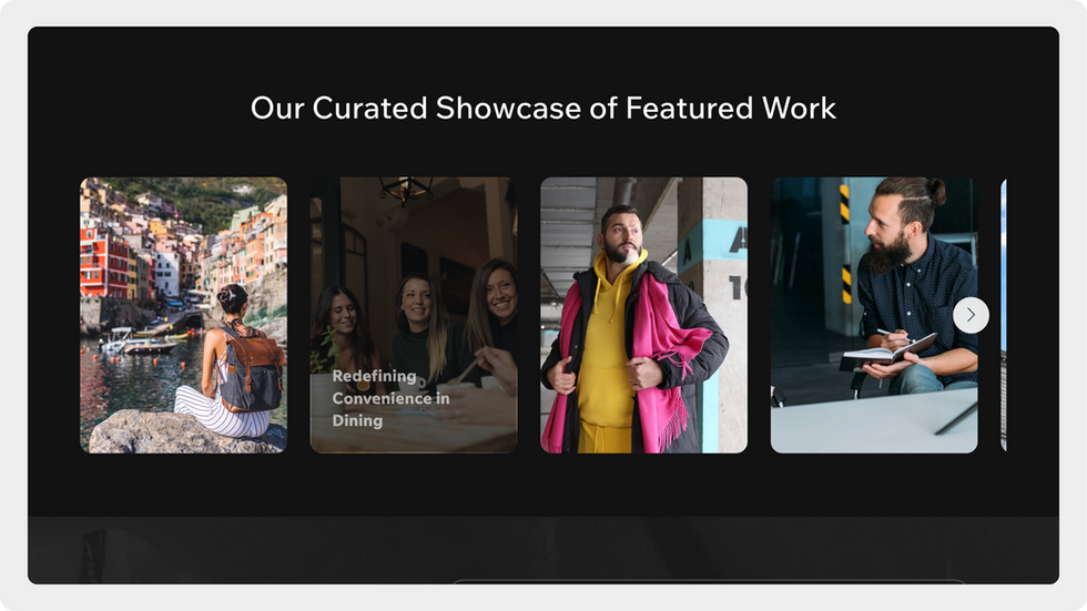 Photography Agency Template, wix studio template, Portfolio page