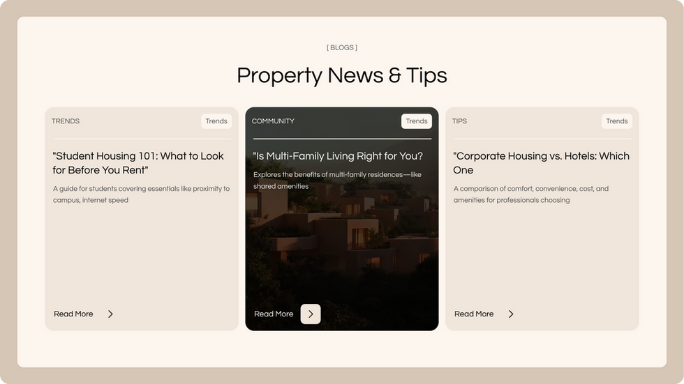 Real Estate Firm Template, wix studio template, Blog page