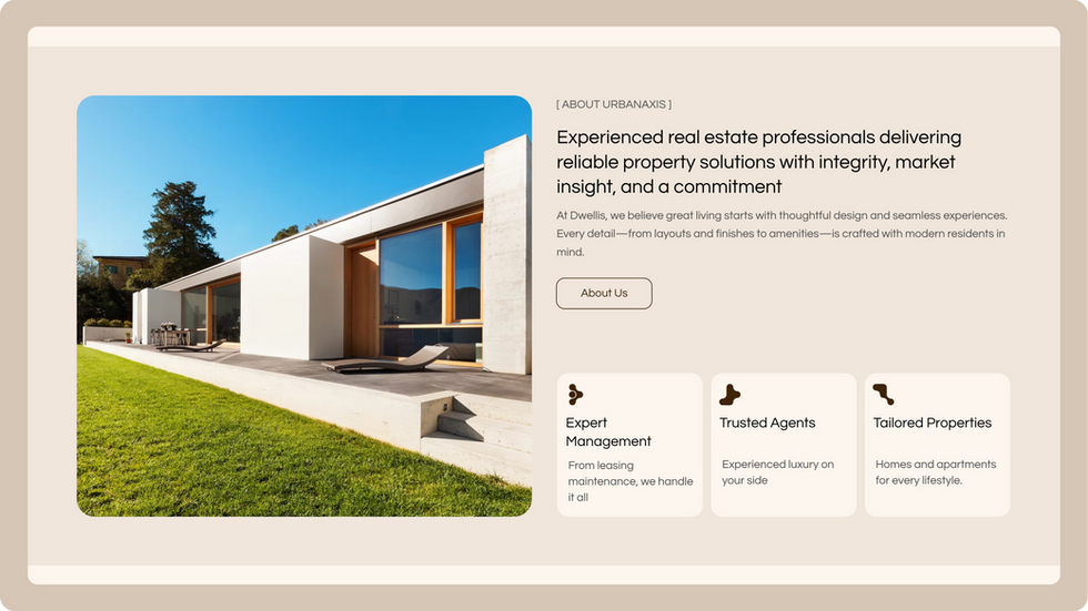 Real Estate Firm Template, wix studio template, About page