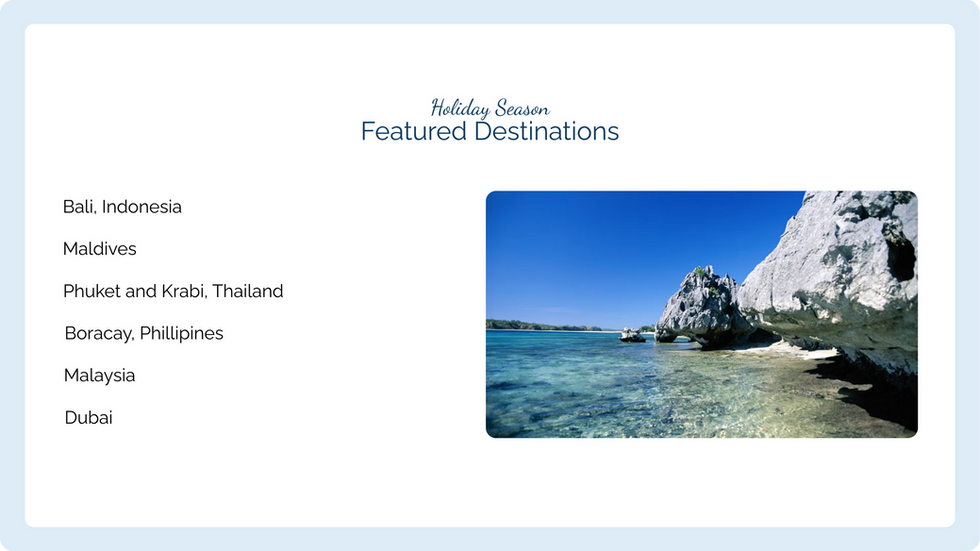 Tour Agency Template, wix studio template, Destinations page