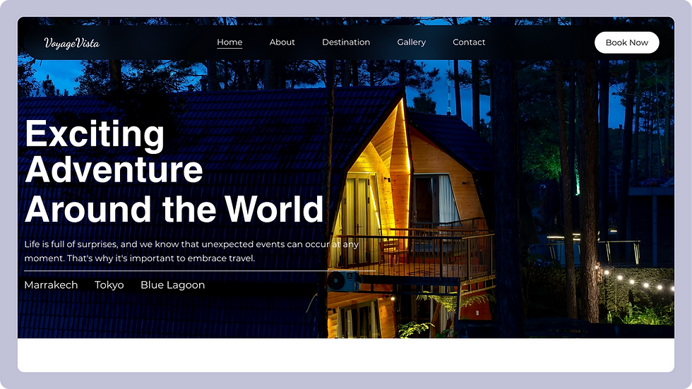 Travel Agency Template, wix studio template, Home page