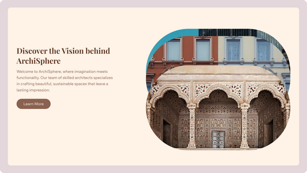 Architecture Firm Template, wix studio template, About Us page