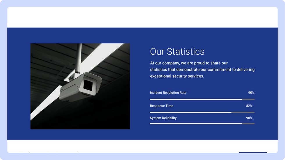 Security Services Template, wix studio template, About page