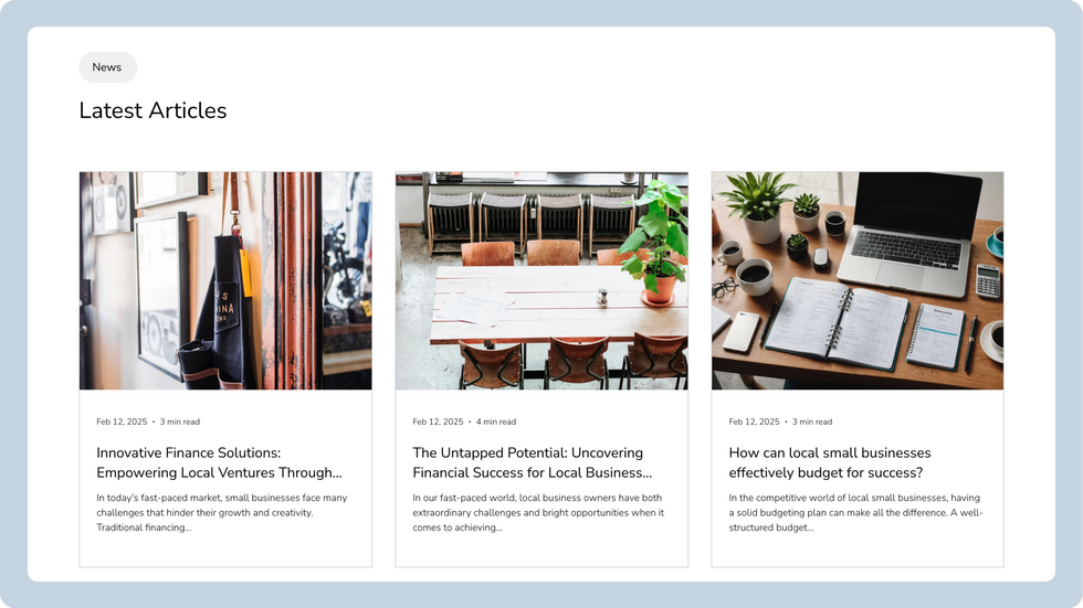 Financial Consultants Template, wix studio template, Blog page
