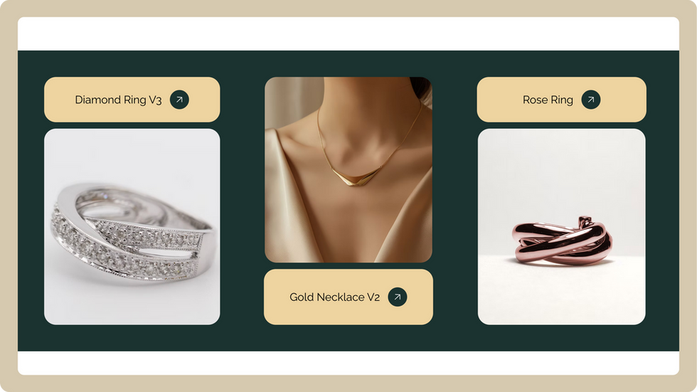 Jewelry Store Template, wix studio template, Shop page