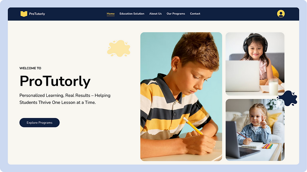 E-learning Template, wix studio template, Home page