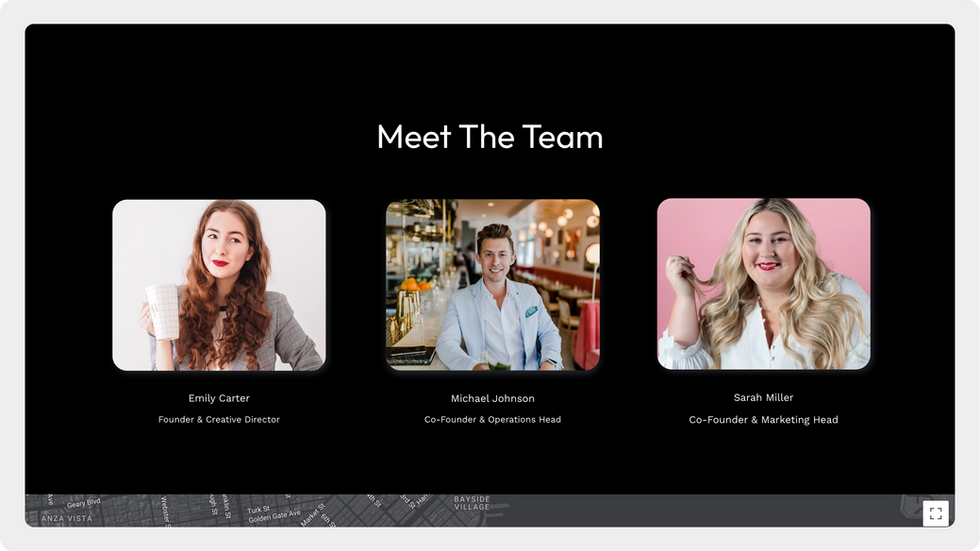 Clothing Store Template, wix studio template, Meet our Team page