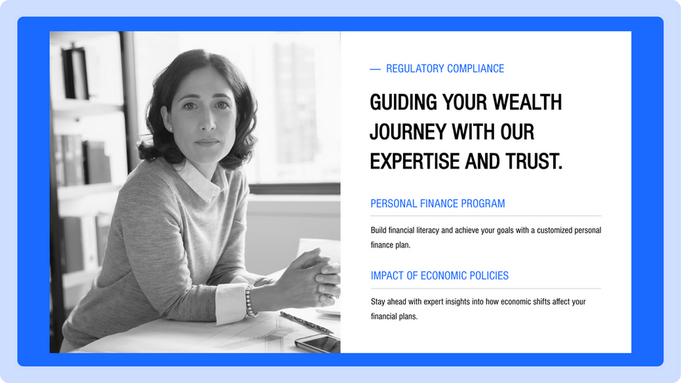 Financial Services Template, wix studio template, About page