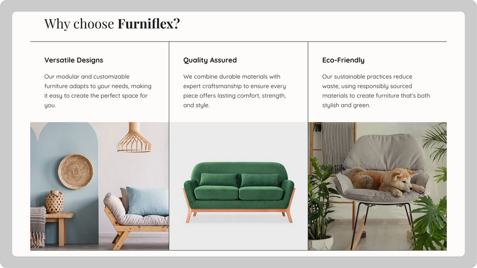 Furniture Store Template, wix studio template, About page