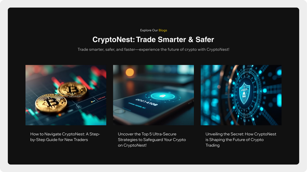 Bitcoin Trader Template, wix studio template, Blog page