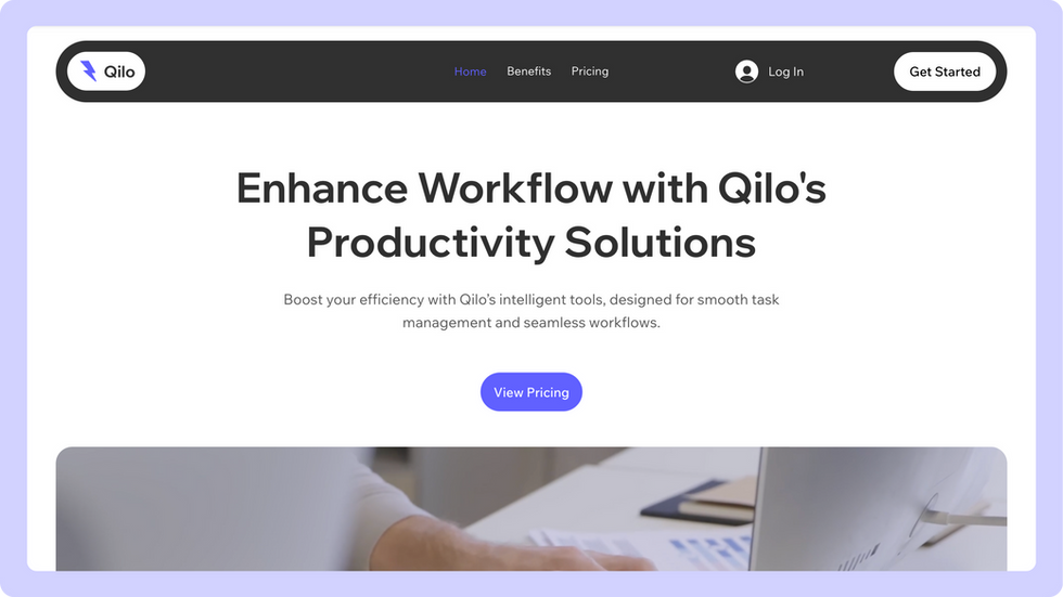 Business Consulting Template, wix studio template, Home page