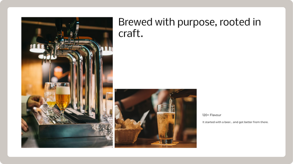 Beer Store Template, wix studio template, About page