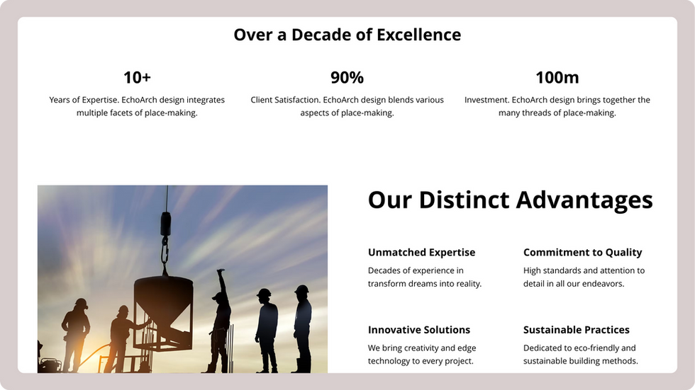 Construction Company Template, wix studio template, Why Choose Us page