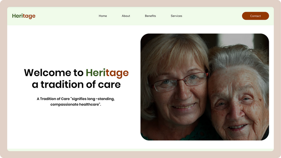 Senior Care Home Template, wix studio template, Home page