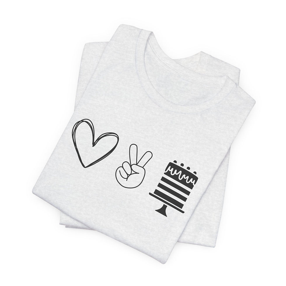 Thumbnail: Love, Peace & Cake T-Shirt