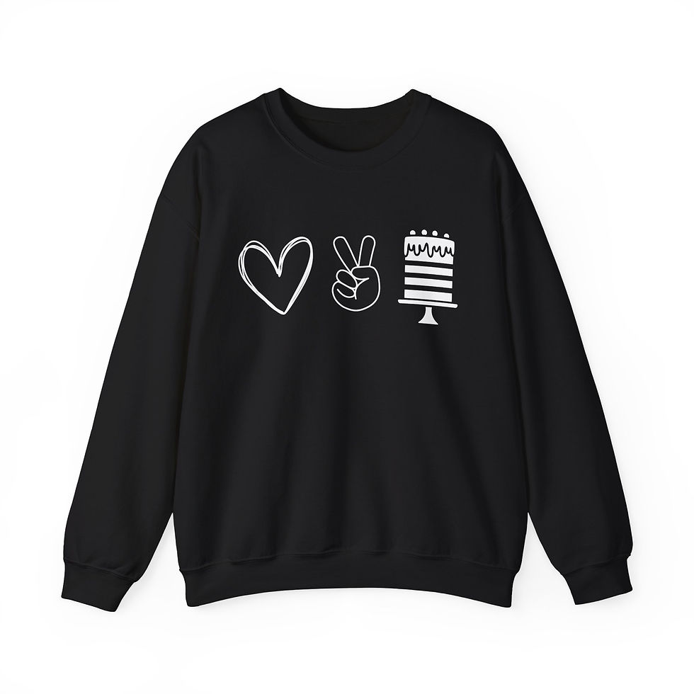 Thumbnail: Love, Peace & Cake Sweatshirt