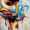 graffiti picture of syrup being poured on a spoon