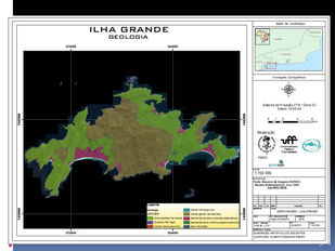 Coleção de mapas temáticos e cartas imagem da Ilha Grande, Angra dos Reis/RJ