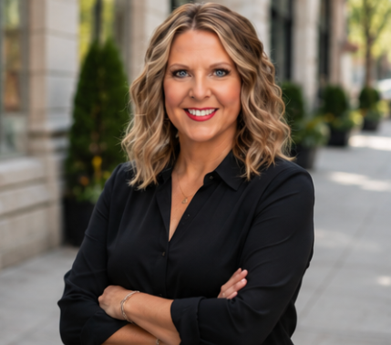 Professional transaction coordinator smiling outdoors