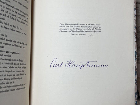 SIGNED Very Rare FIRST EDITION of The Emperor's Caress: Legend By Carl Hauptmann