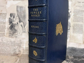 The Jungle Books FORE EDGE PAINTING! Rudyard Kipling BAYNTUN FINE BINDING Rare !