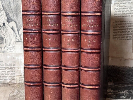 Don Quixote by Miguel de Cervantes 1820 ZAEHNSDORF FINE BINDINGS 4 Volume Set