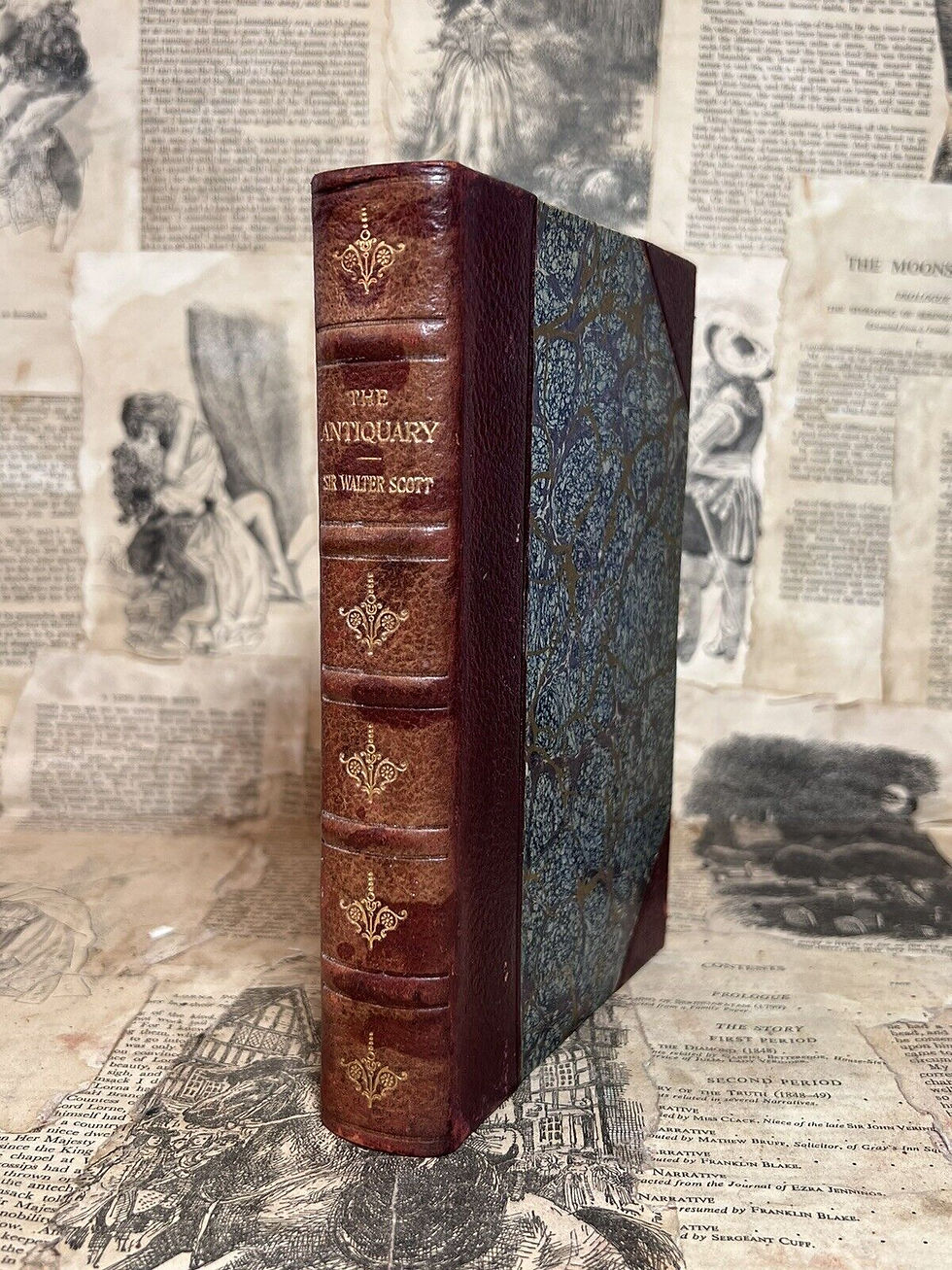 THE ANTIQUARY By Sir Walter Scott Waverley Novel Historian Collector c.1890