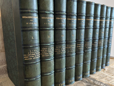 The Works of William Shakespeare 1856 STUNNING FINE BINDINGS 10 Volumes Complete