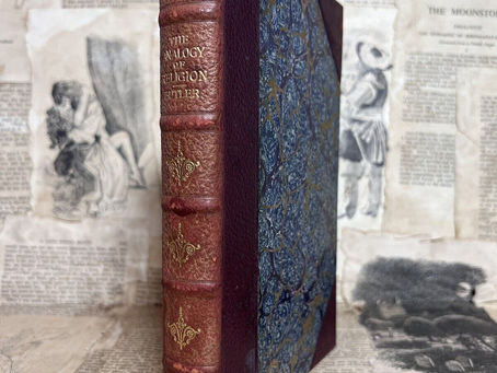 Joseph Butler ANALOGY OF RELIGION NATURAL & REVEALED - Half Leather c.1890
