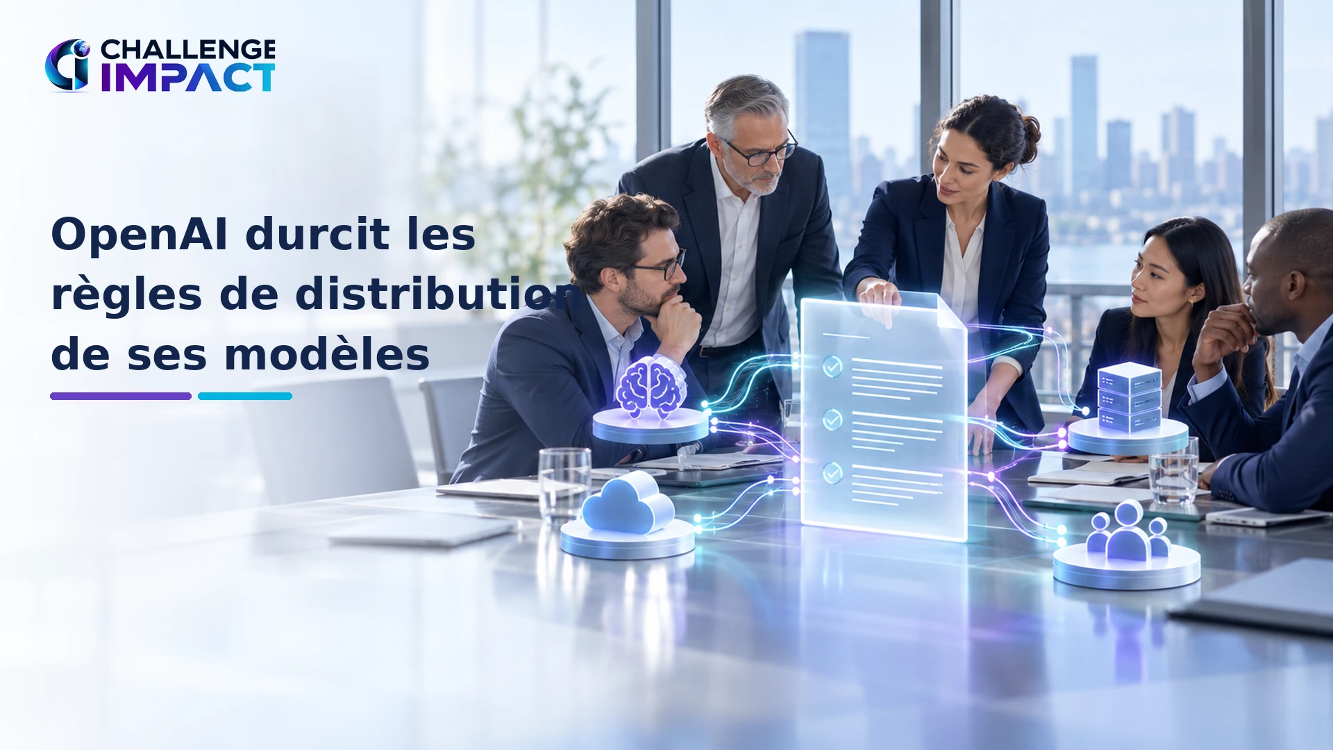Professionnels de la conformité reliant des règles de sécurité à plusieurs services de modèles IA.