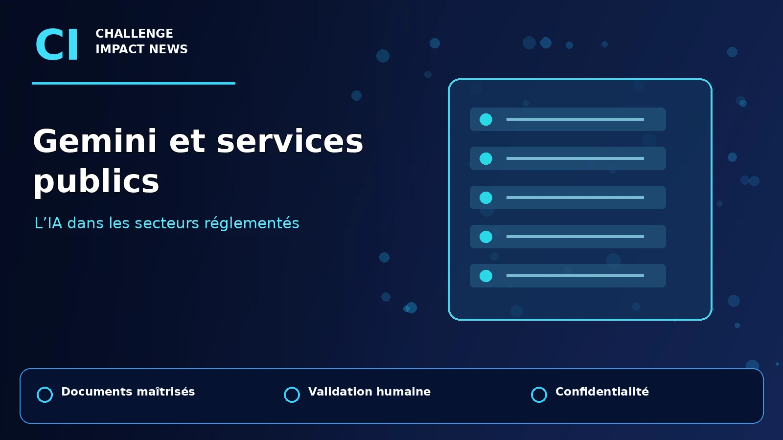 Illustration éditoriale Challenge Impact News : Gemini services publics