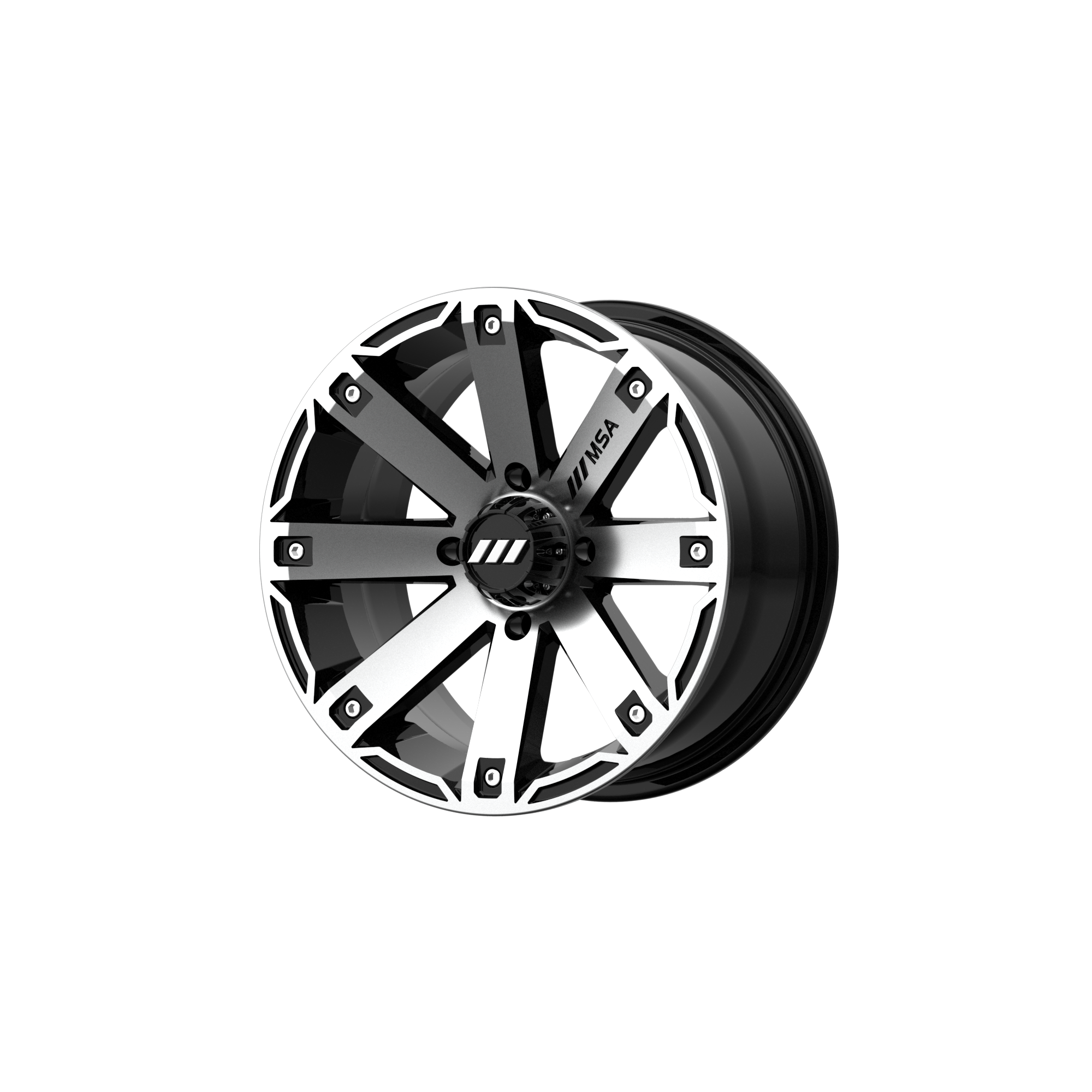 MSA OFFROAD WHEELS RAGE MACHINED GLOSS BLACK