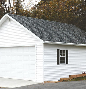White Detached Garage
