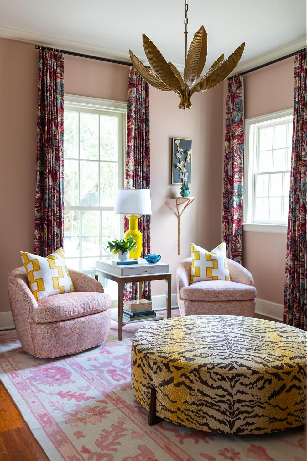 Peach quiet room designed by Rachel Cannon