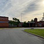 View of the front of the Yancey School Community Center, which has the Yancey Community Health Center inside.