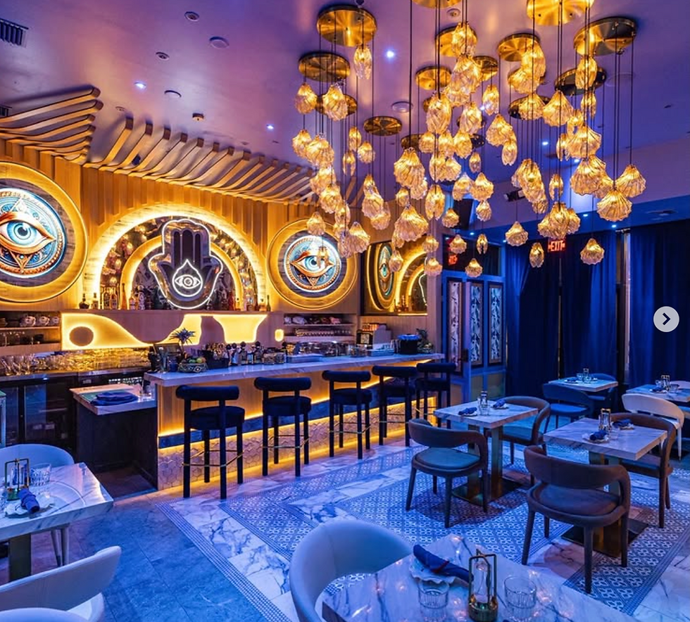 The Eye Orlando restaurant interior design with unique lighting