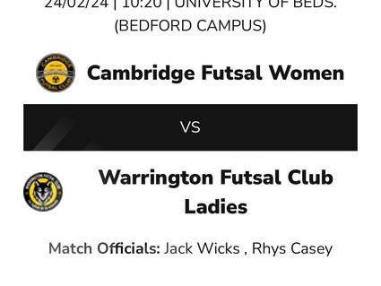 Next Match-Women@Bedford