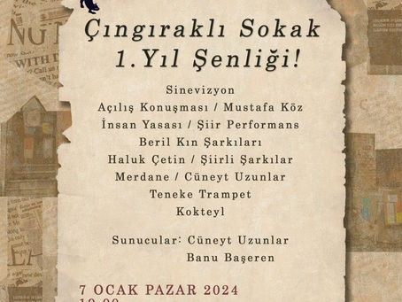 Çıngıraklı Sokak, 1 yaşında... Şenliğe davet...
