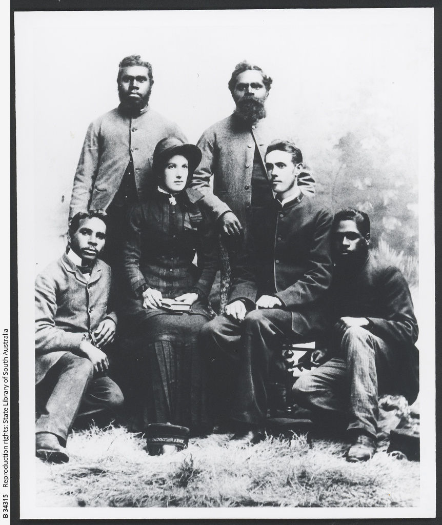 The man at the back left is believed to be George Pantonie who went to England with the Salvation Army in the 1880s and sang for Queen Victoria.