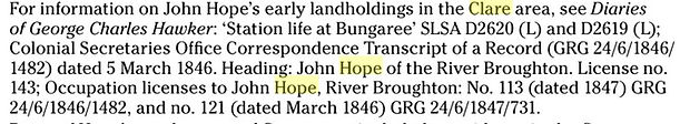 John Hope's Landholdings from 'Irish Sou